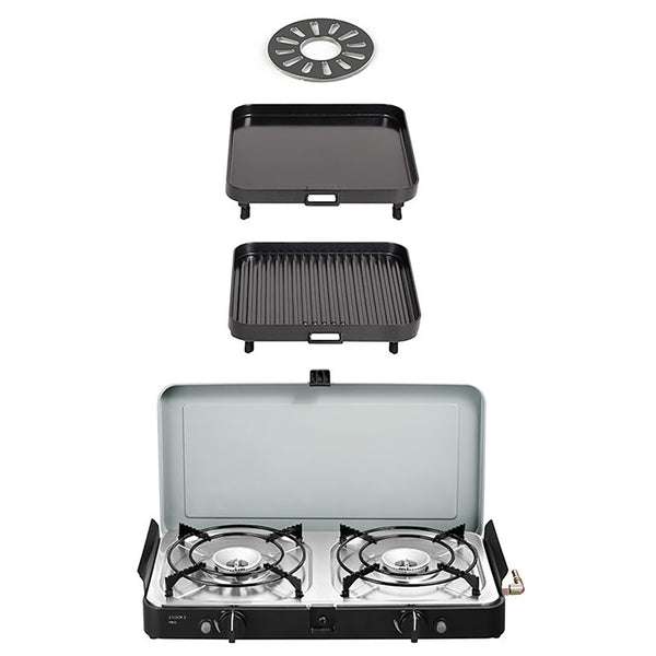 2 Cook 3 Pro Deluxe/ Portable 3 Piece/ Gas Barbeque/ Camp Cooker