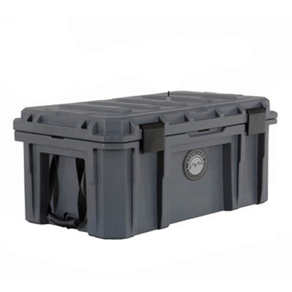 D.B.S.  - Dark Grey 95 QT Dry Box with Wheels, Drain, and Bottle Opener