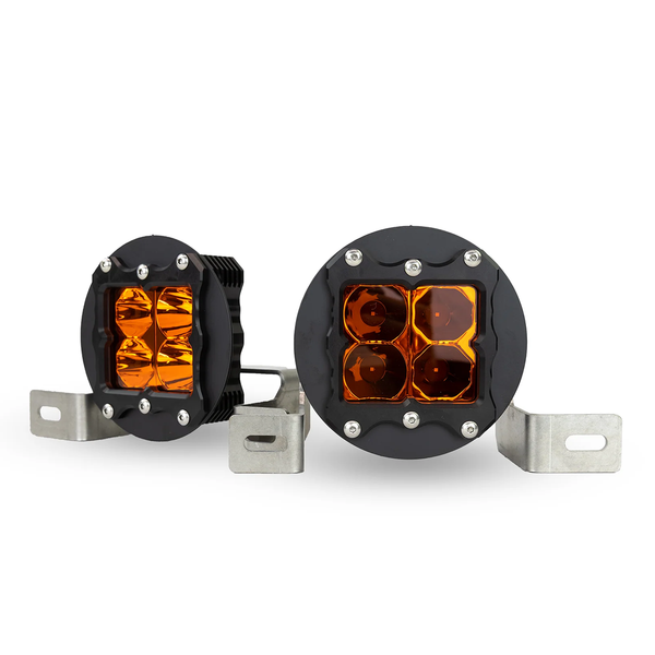 Jeep Gladiator Rubicon LED Fog Light Kit (2018+) - Steel Bumper - Amber